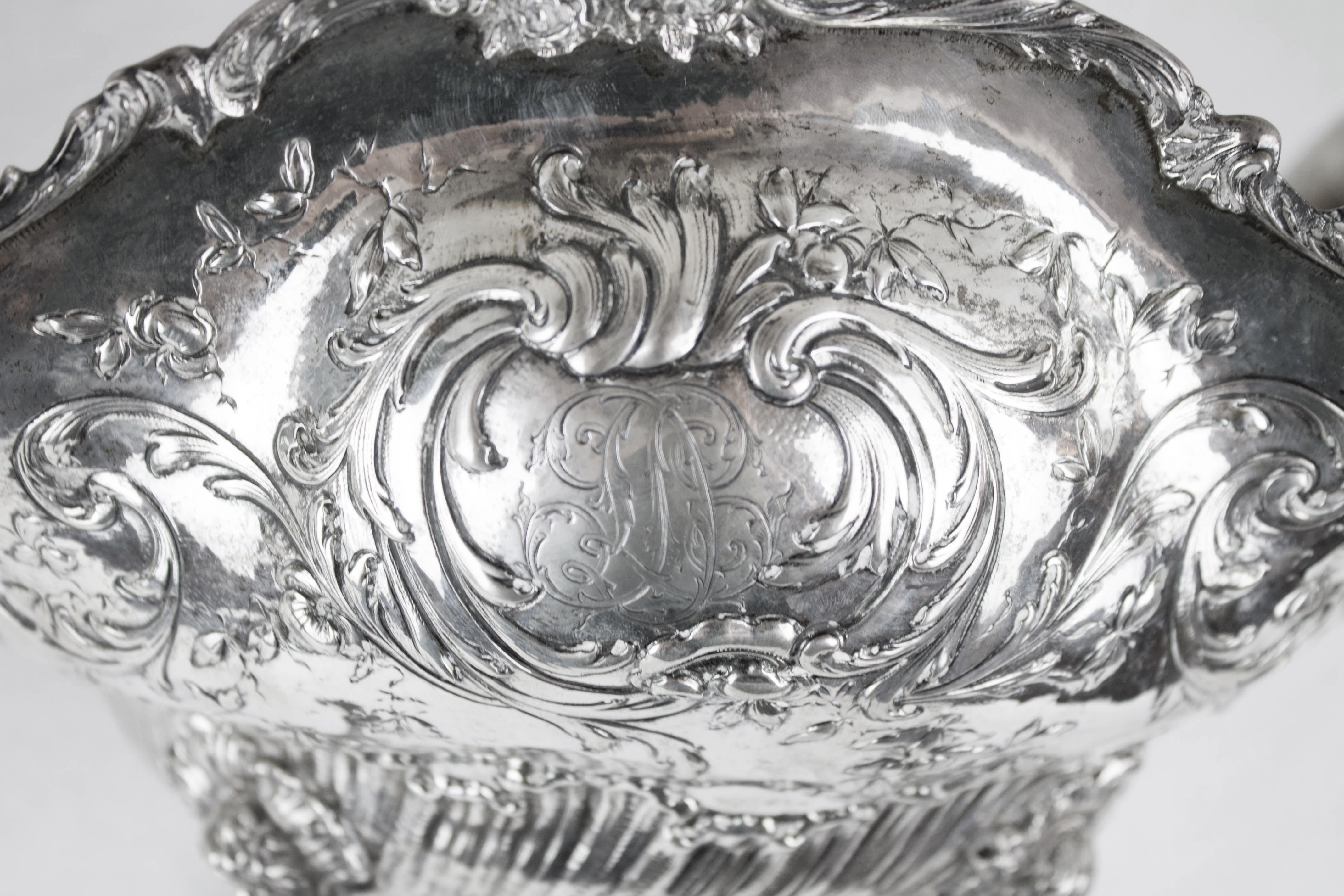 Victorian 19th Century German Silver Centerpiece For Sale