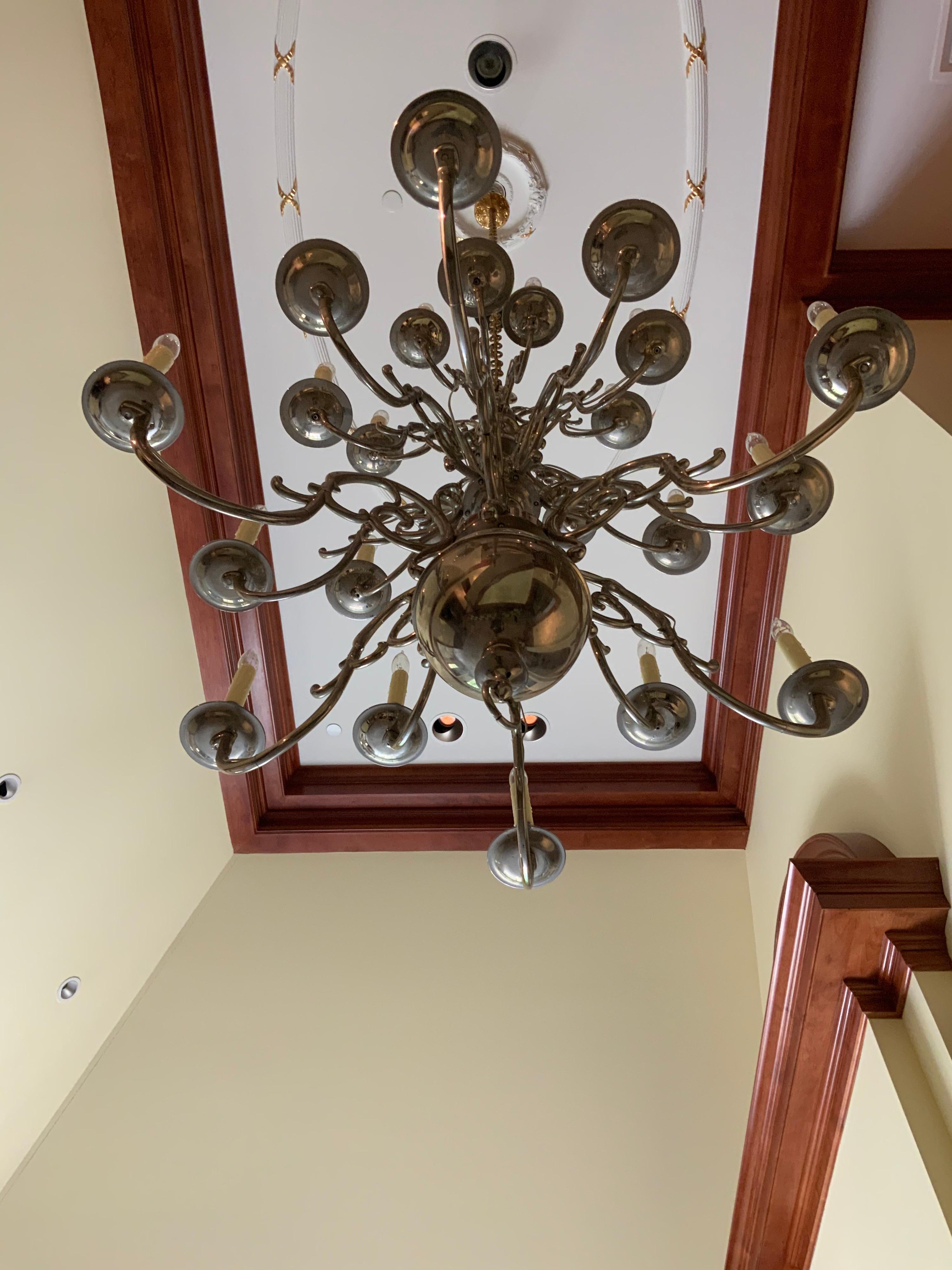French 19th Century German Silver Chandelier from France For Sale