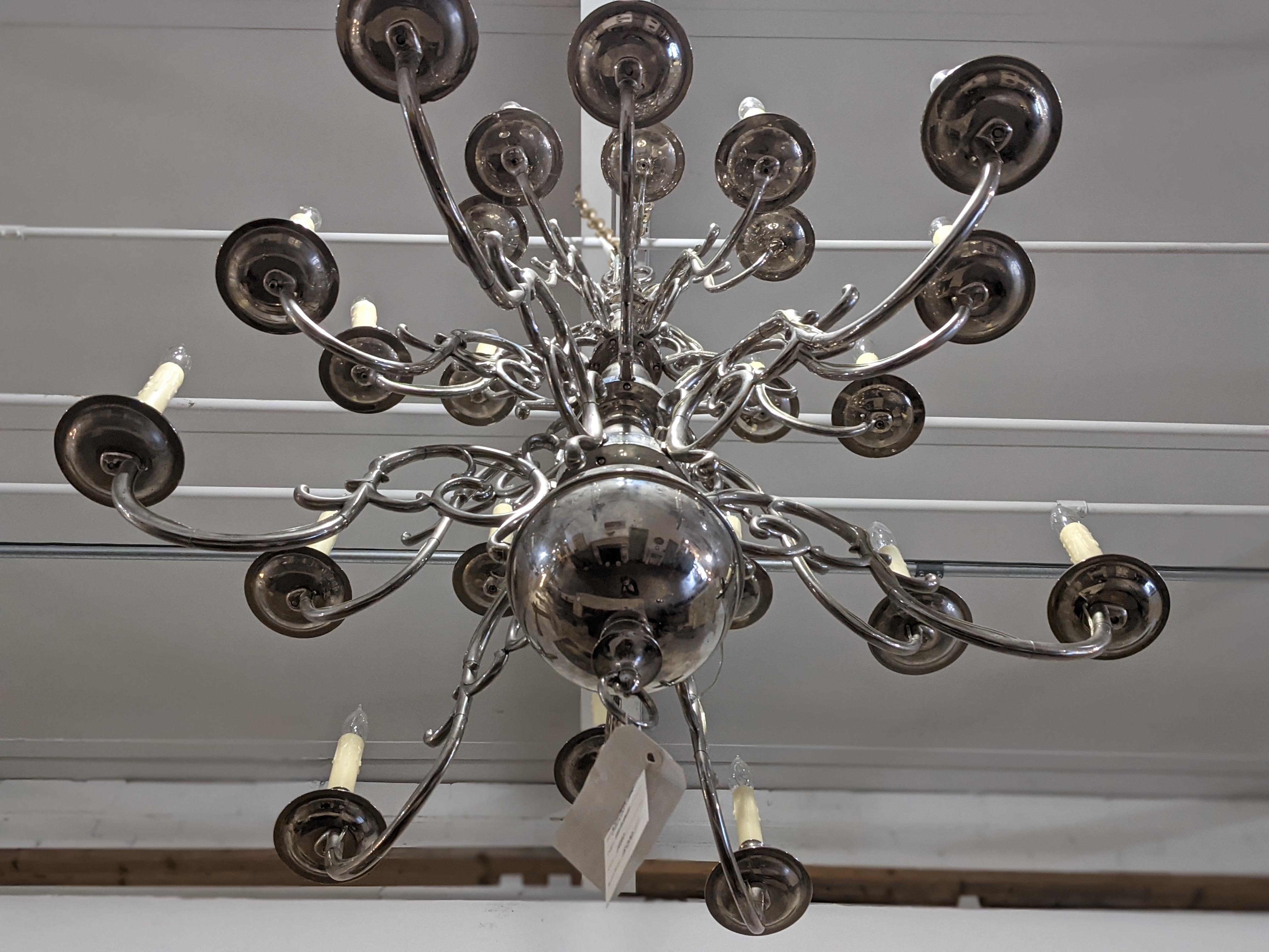19th Century German Silver Chandelier from France For Sale 2
