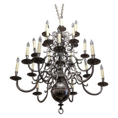 Antique 19th Century German Silver Chandelier from France