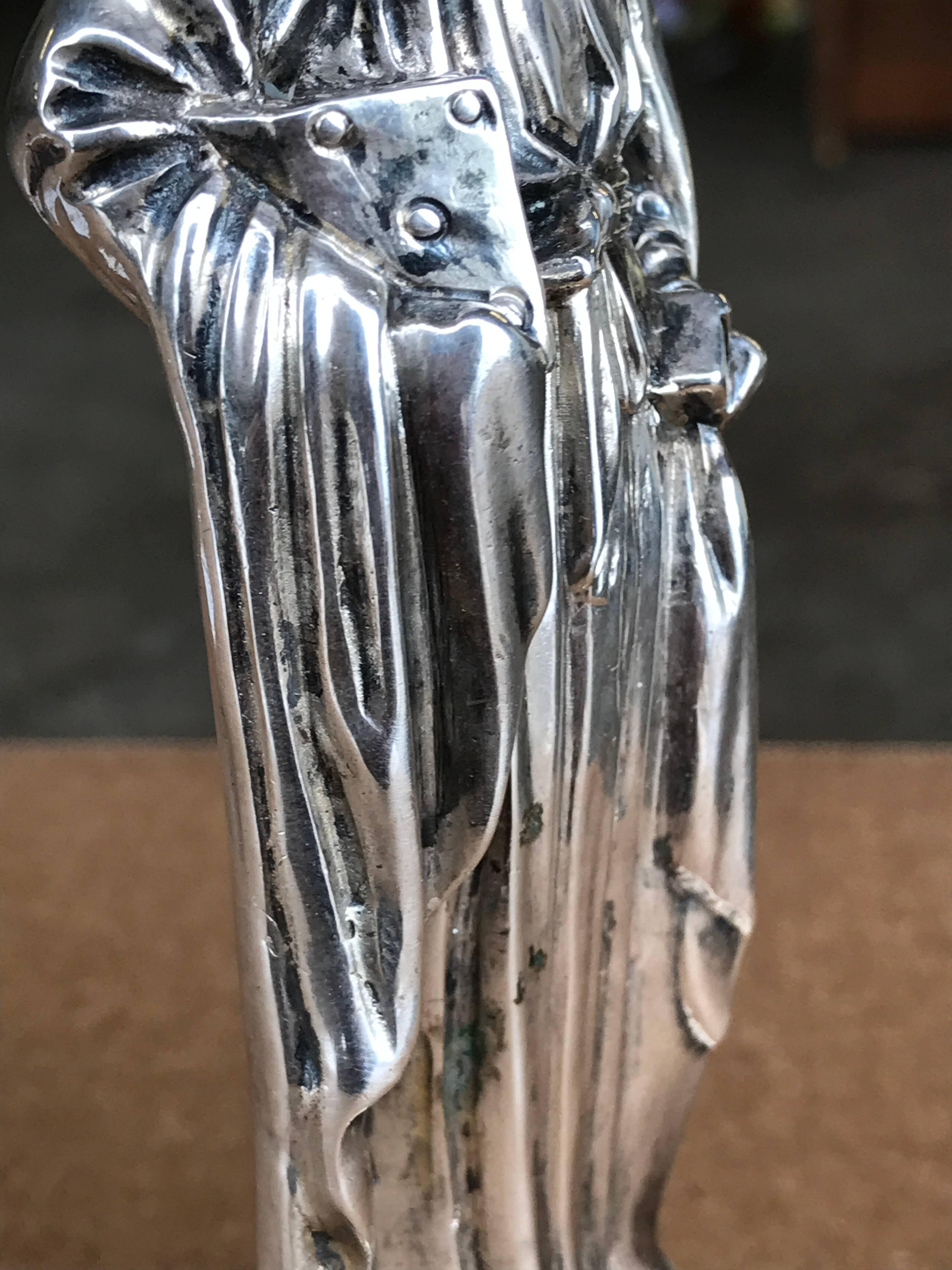 19th Century German Silver Ecclesiastical Figure of Sankt Peter For Sale 3