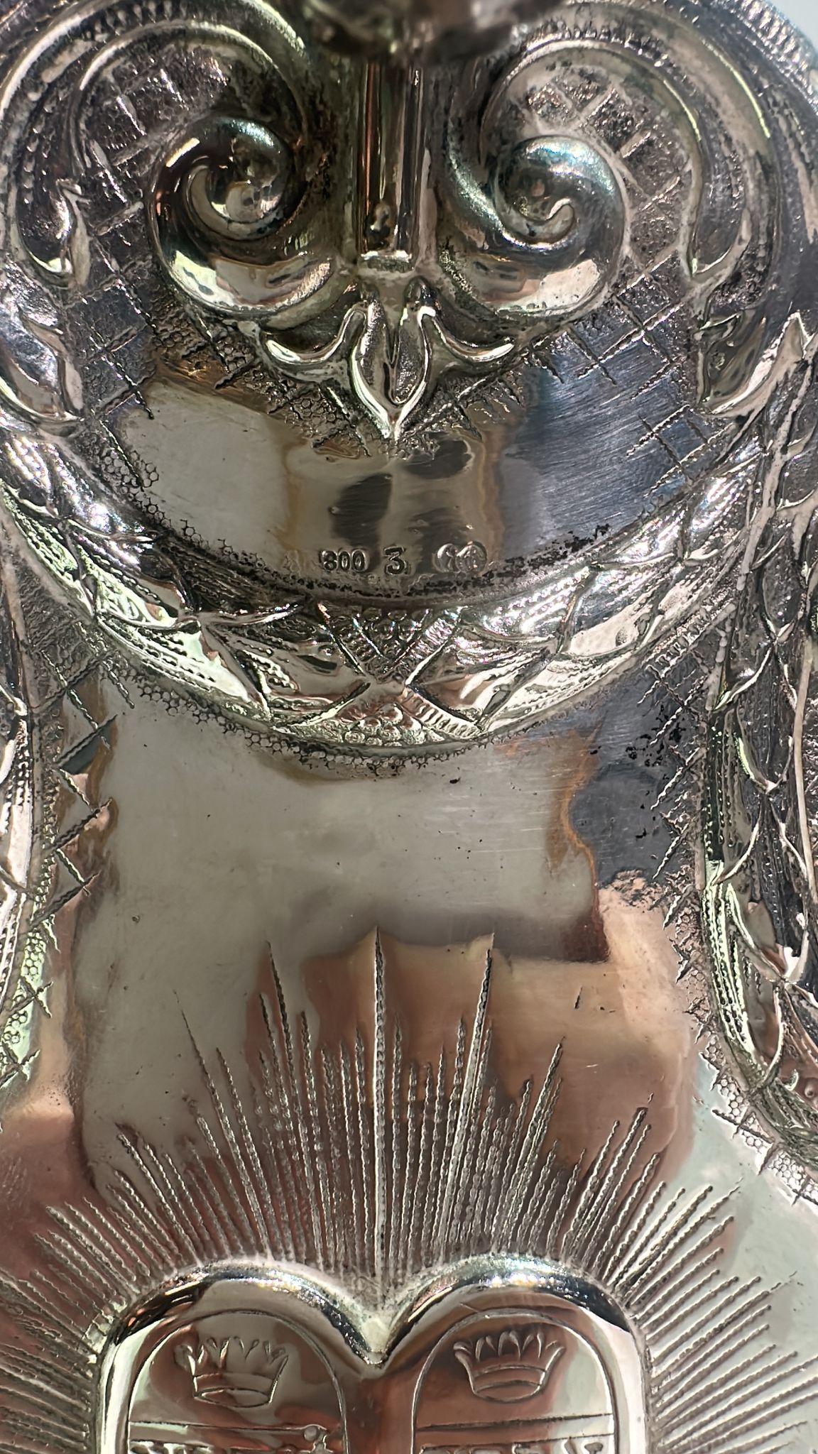 Lampada Hanukkah in argento tedesca del XIX secolo In condizioni ottime a New York, NY