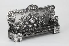 19th Century German Silver Hanukkah Lamp Menorah