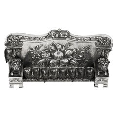 19th Century German Silver Hanukkah Lamp Menorah