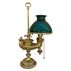 19th Century German Solid Brass Wild & Wessel Desk Lamp