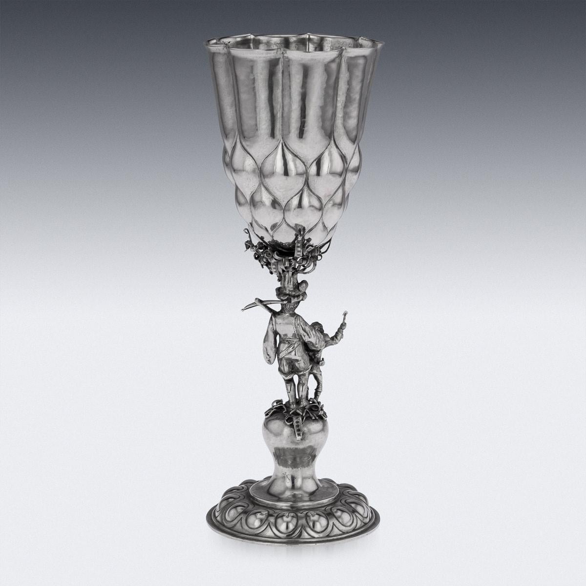 19th Century German Solid Silver Cup, Neresheimer & Sohne, c.1890 For Sale 1
