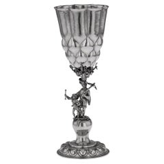 19th Century German Solid Silver Cup, Neresheimer & Sohne, c.1890