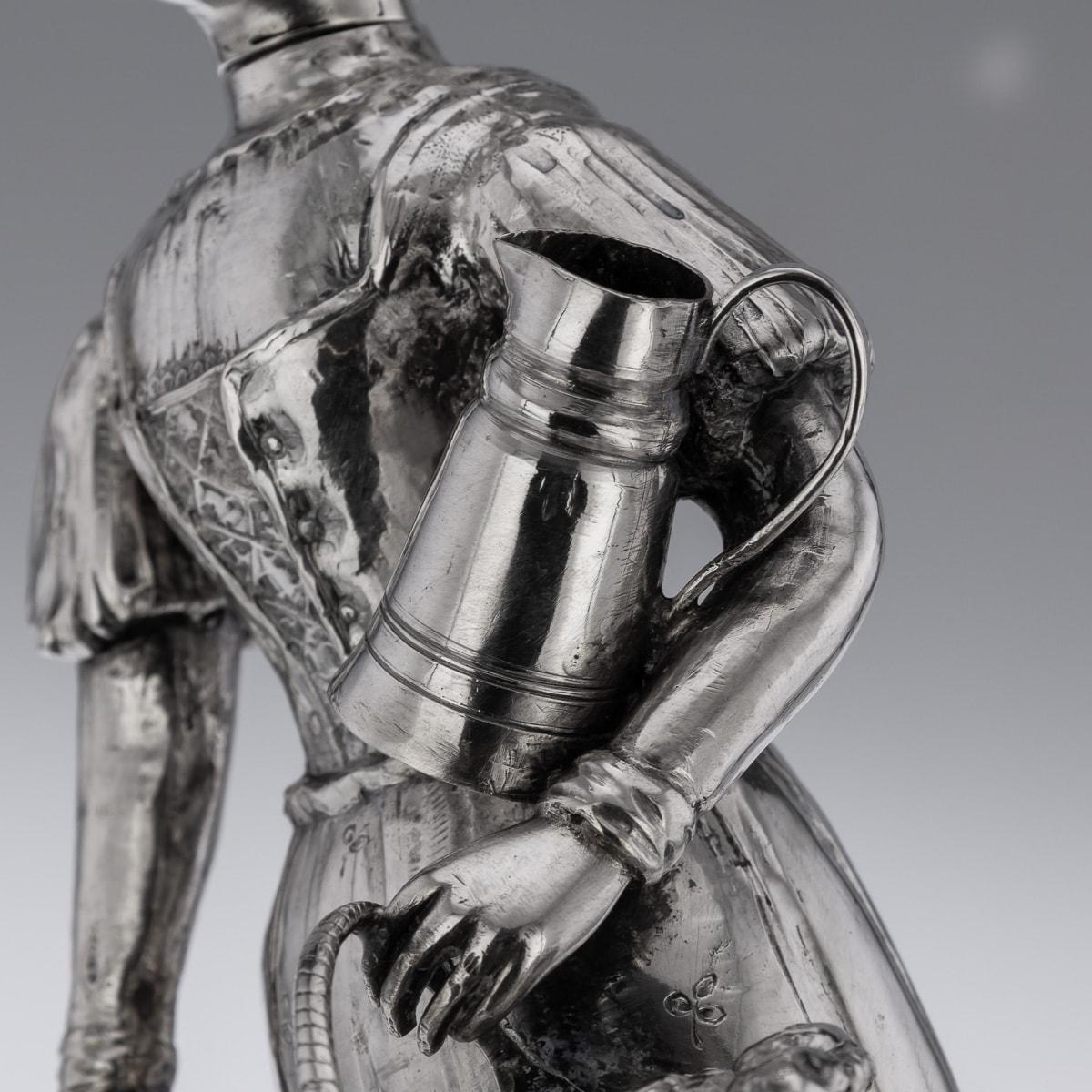 19th Century German Solid Silver Figure Of A Fruit Seller, c.1880 For Sale 8