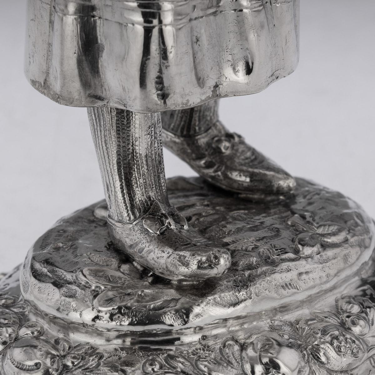 19th Century German Solid Silver Figure Of A Fruit Seller, c.1880 For Sale 15