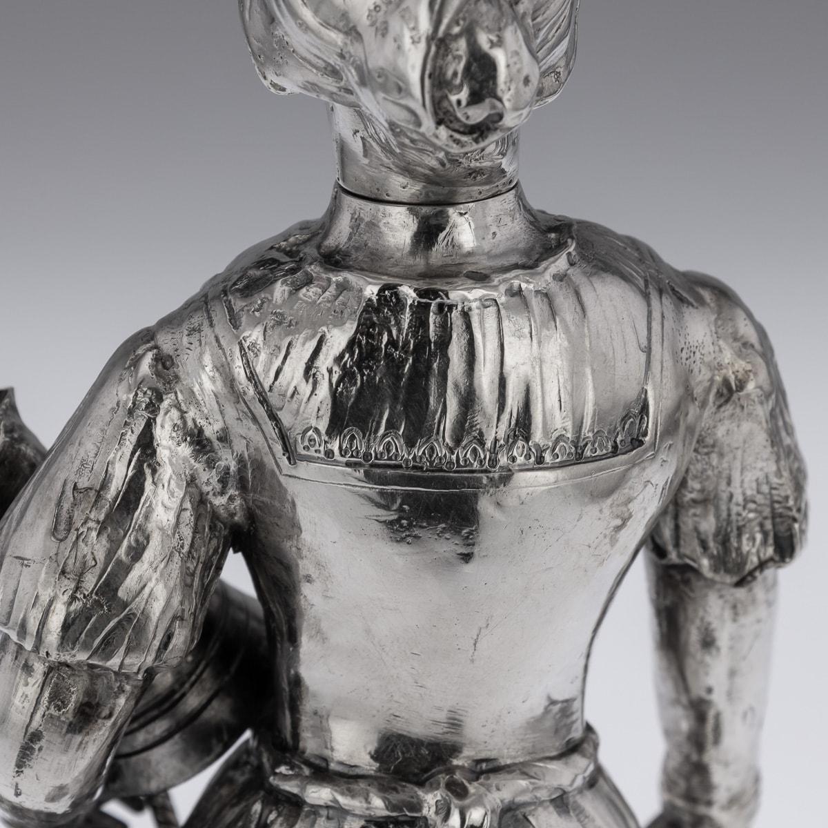 19th Century German Solid Silver Figure Of A Fruit Seller, c.1880 For Sale 16