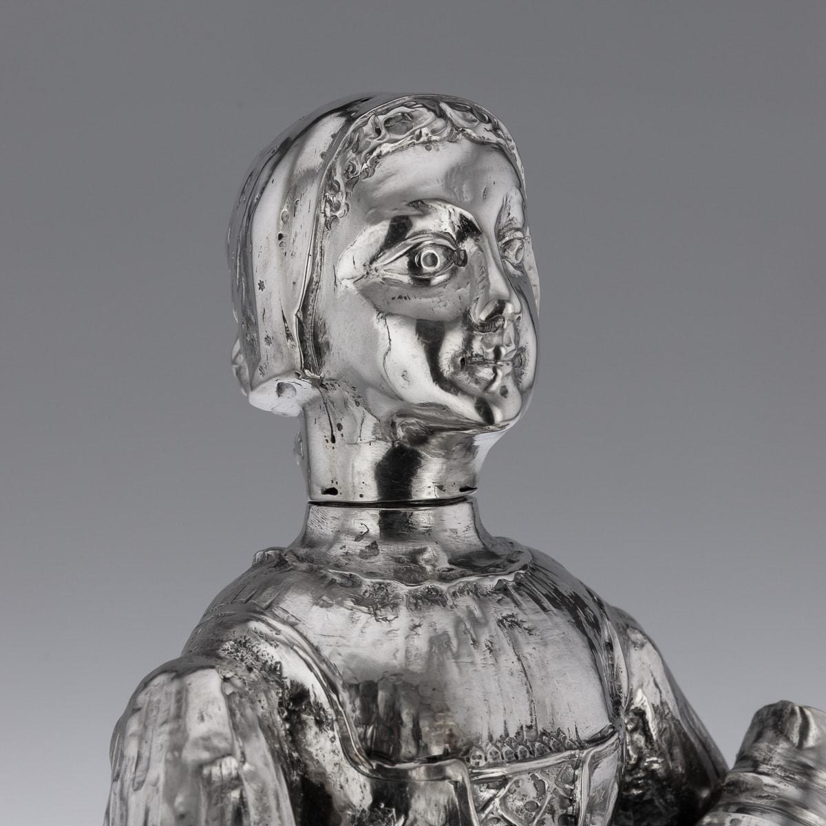 19th Century German Solid Silver Figure Of A Fruit Seller, c.1880 For Sale 4