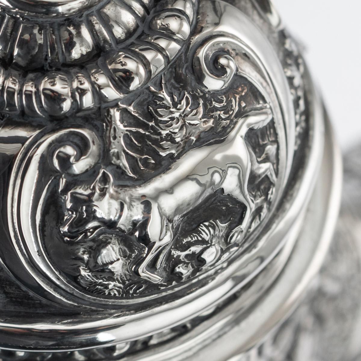 19th Century German Solid Silver Hunting Horn Cup, Schleissner & Sohne, c.1890 9