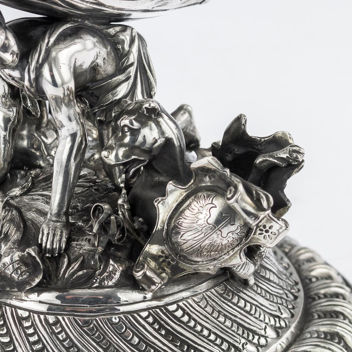19th Century German Solid Silver Hunting Horn Cup, Schleissner & Sohne, c.1890 13
