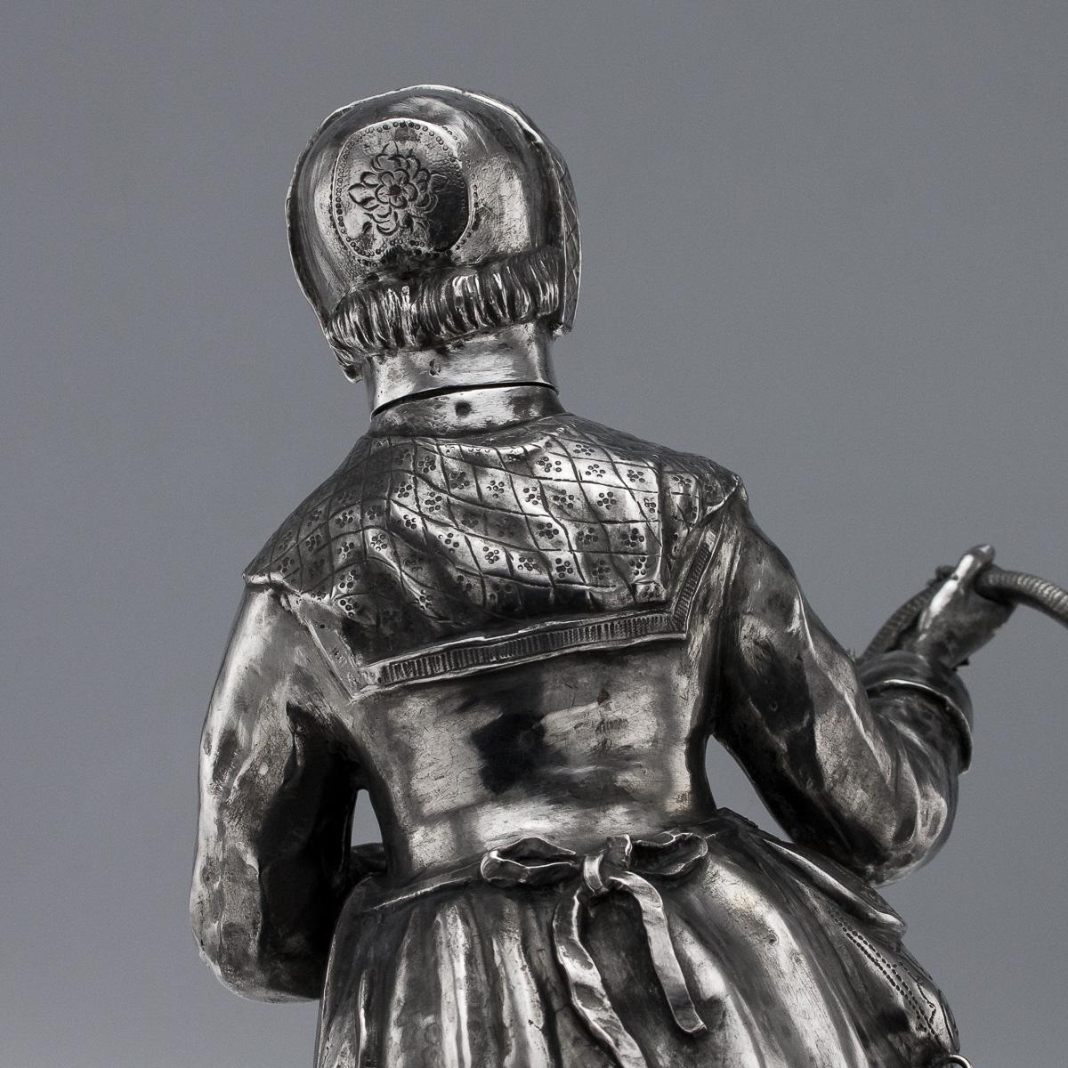 19th Century German Solid Silver Massive Figure of a Fishmonger, circa 1880 7