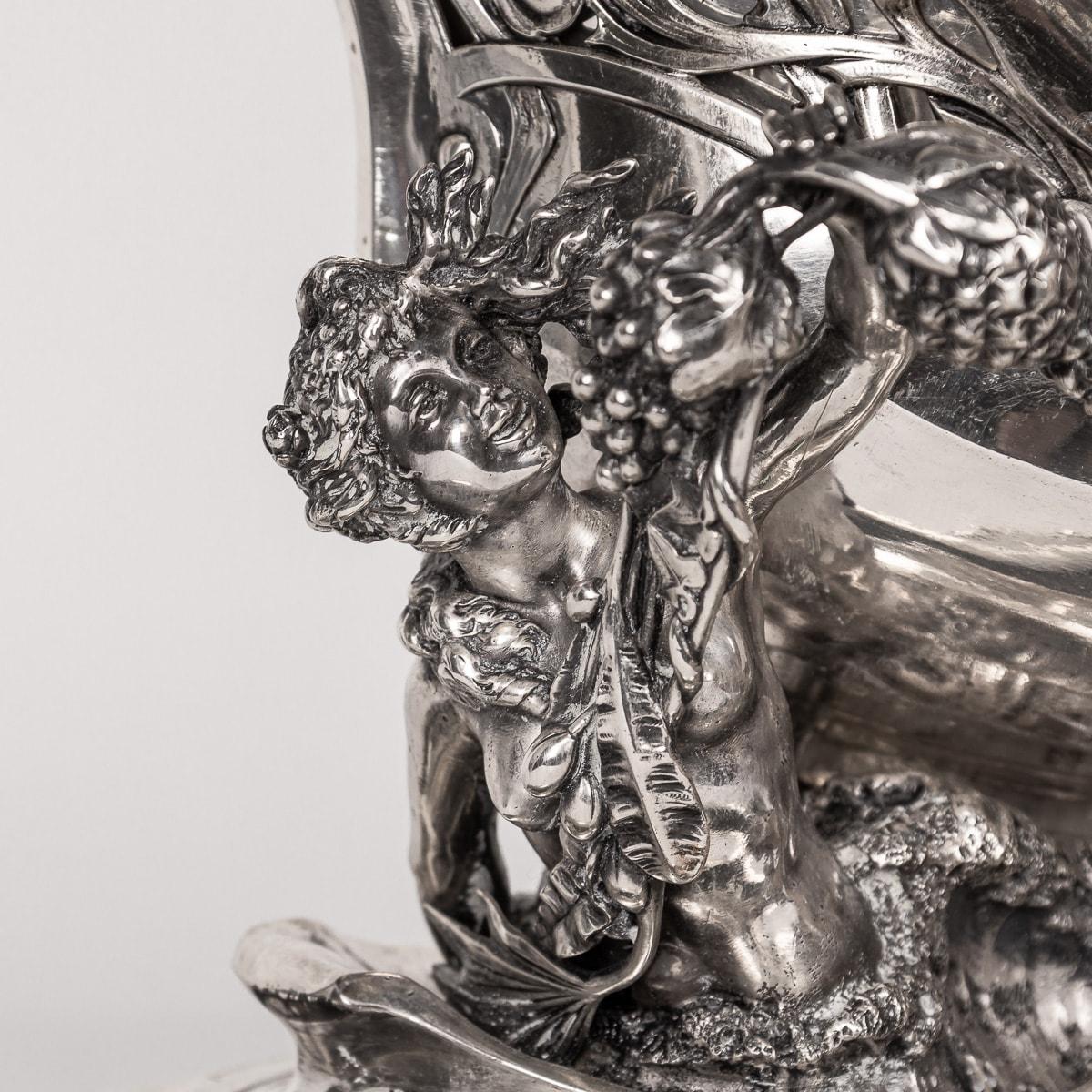 19th Century German Solid Silver Mercury Centrepiece, Wilkens & Sohne c.1890 For Sale 6