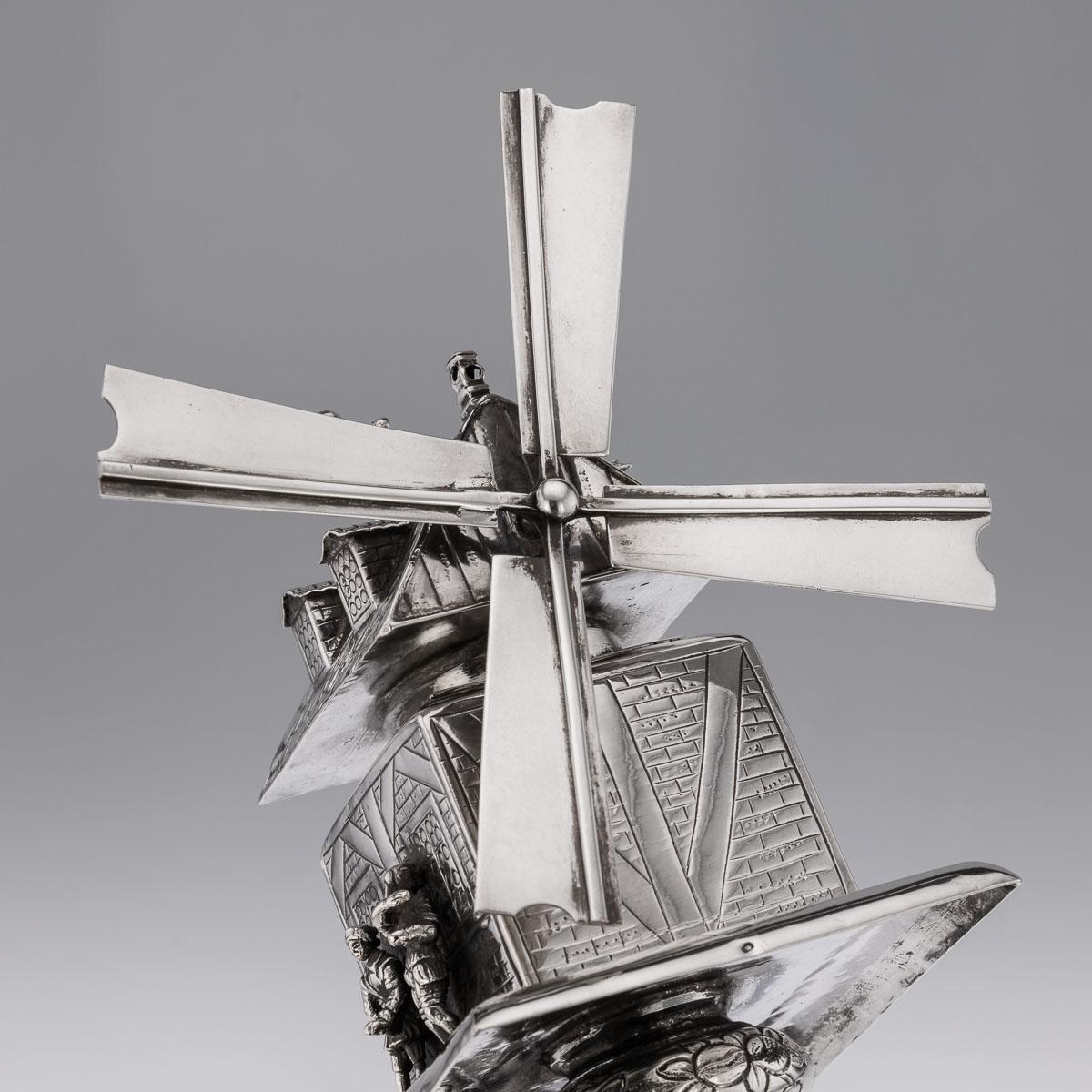 19th Century German Solid Silver Novelty Windmill Cup, c.1880 7
