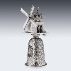 19th Century German Solid Silver Novelty Windmill Cup, c.1880