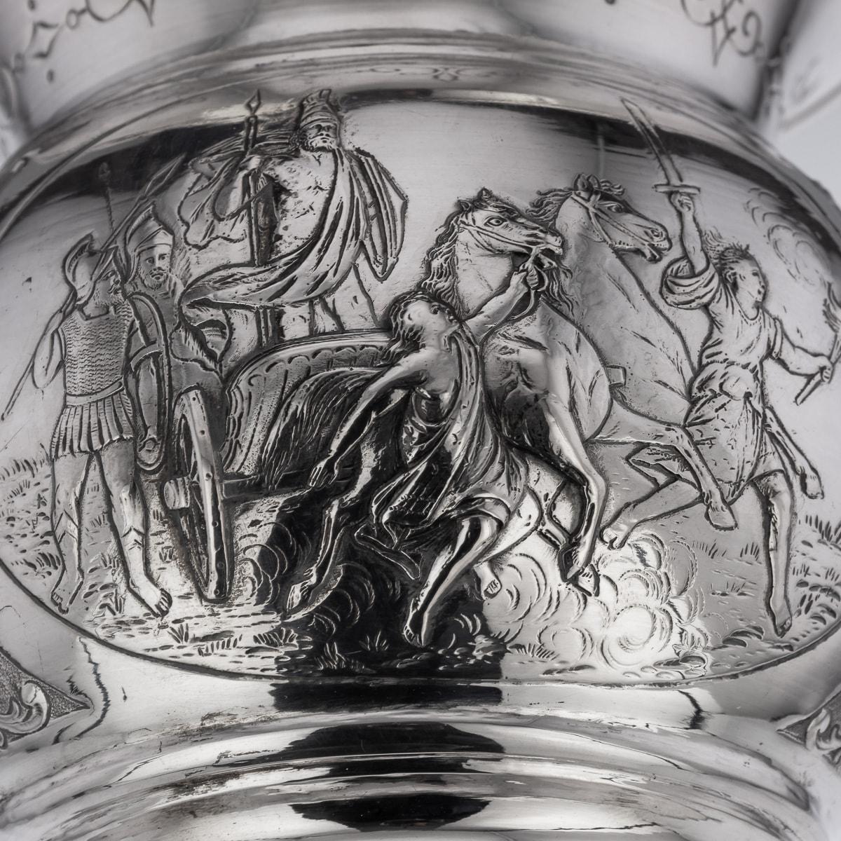 19th Century German Solid Silver Wine Goblet, Hanau, c.1850 For Sale 10
