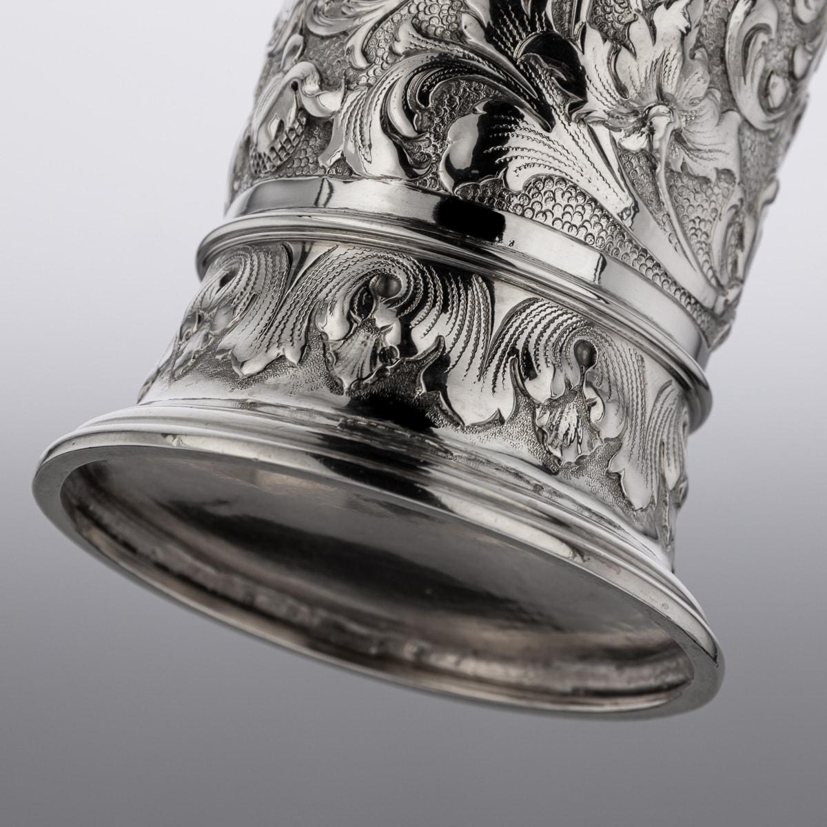 19th Century German Solid Silver Wine Goblet, Hanau, c.1890 For Sale 15