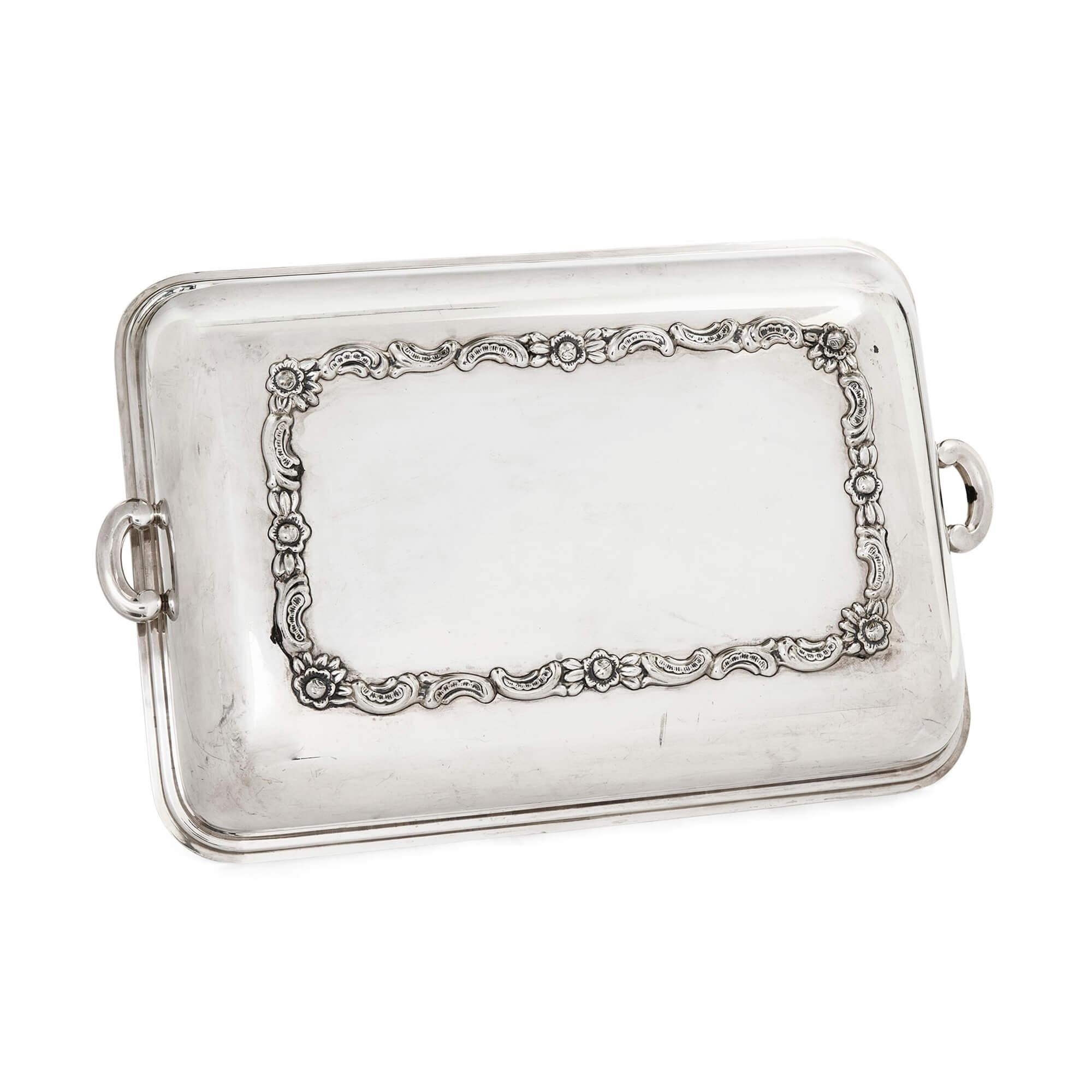 Piatto da portata in argento sterling tedesco del XIX secolo In condizioni buone in vendita a London, GB