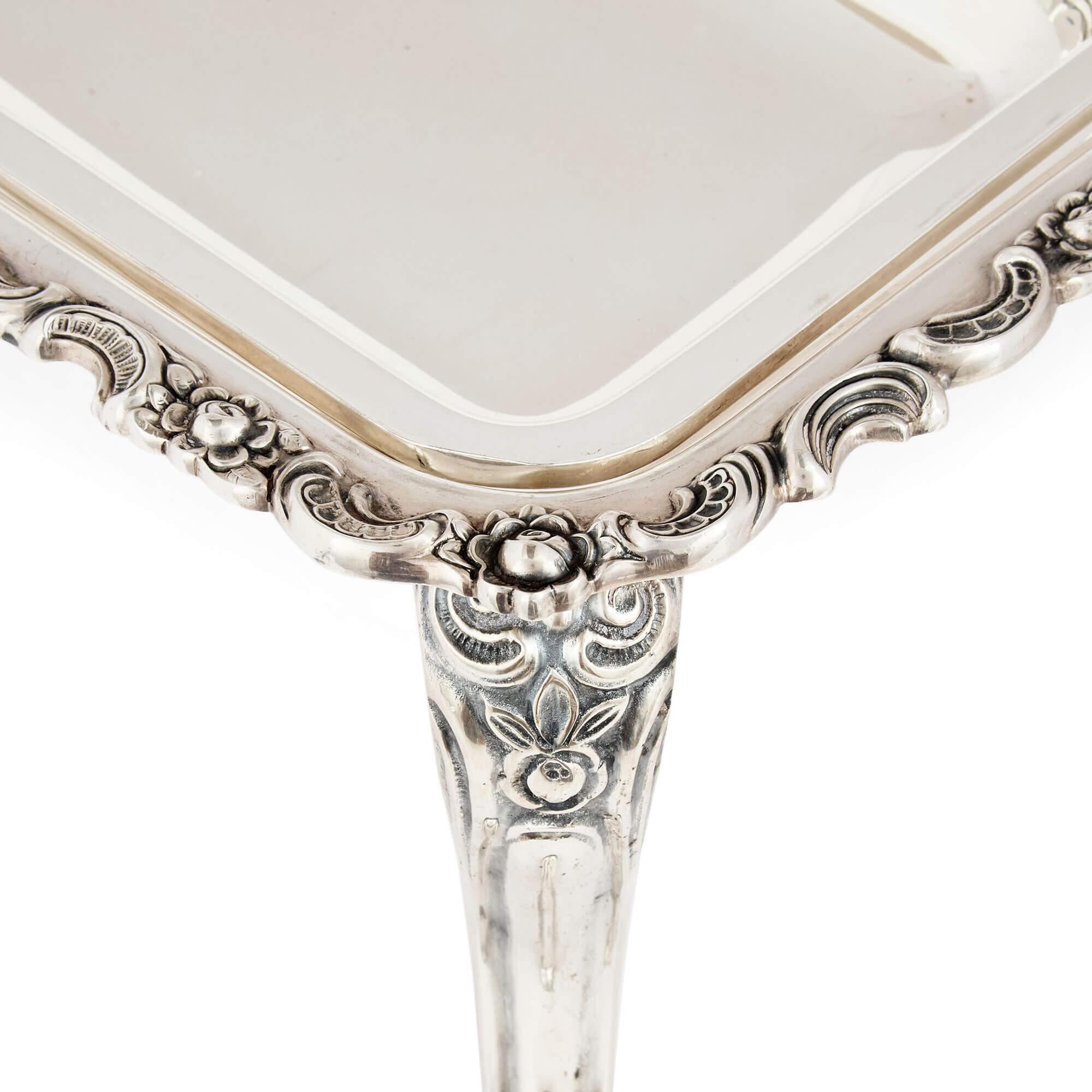 Argento 925 Piatto da portata in argento sterling tedesco del XIX secolo in vendita