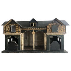 19th Century German Toy Model Stables with Original Paintwork