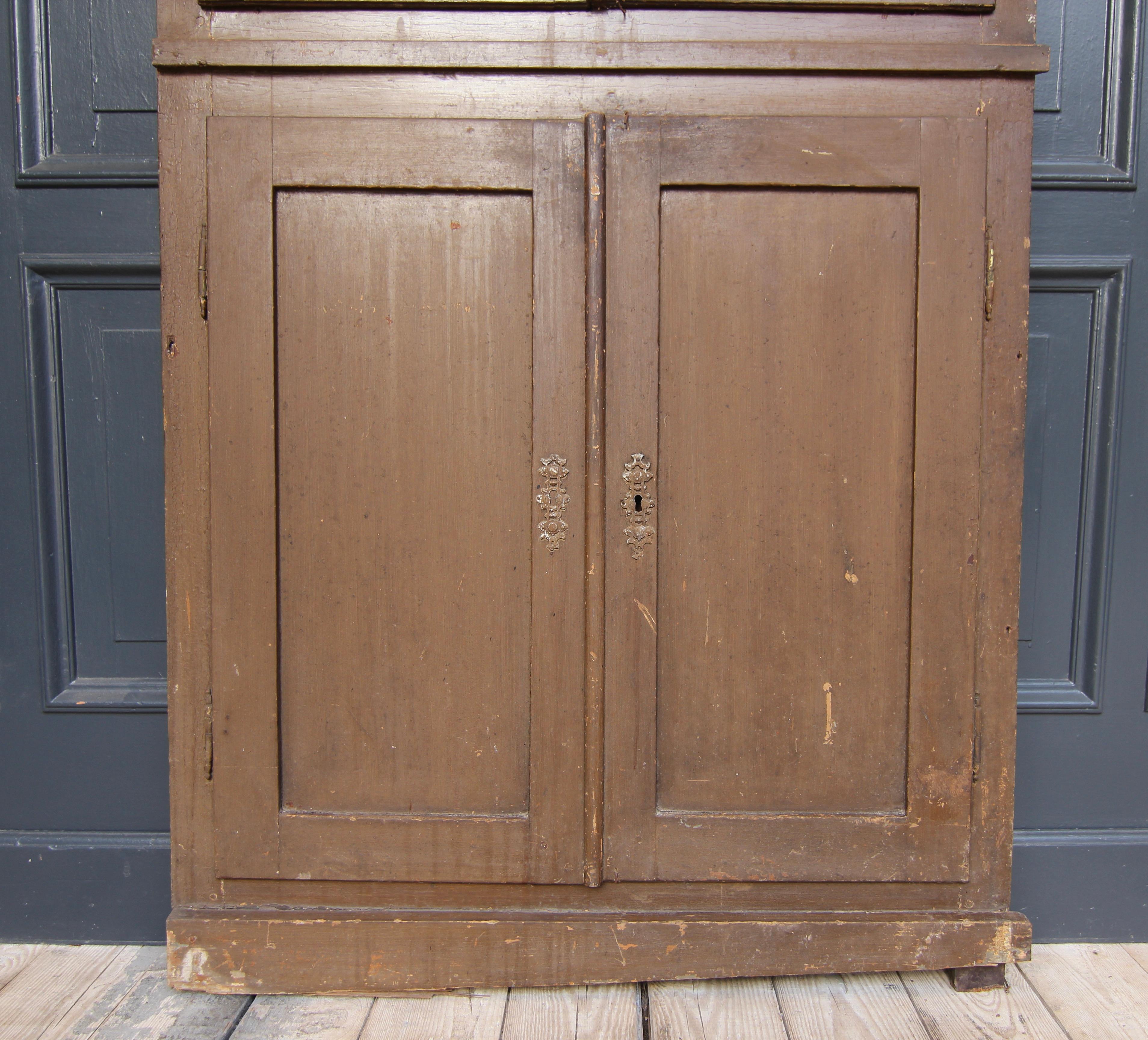Wood 19th Century German Wall Cabinet Facade For Sale