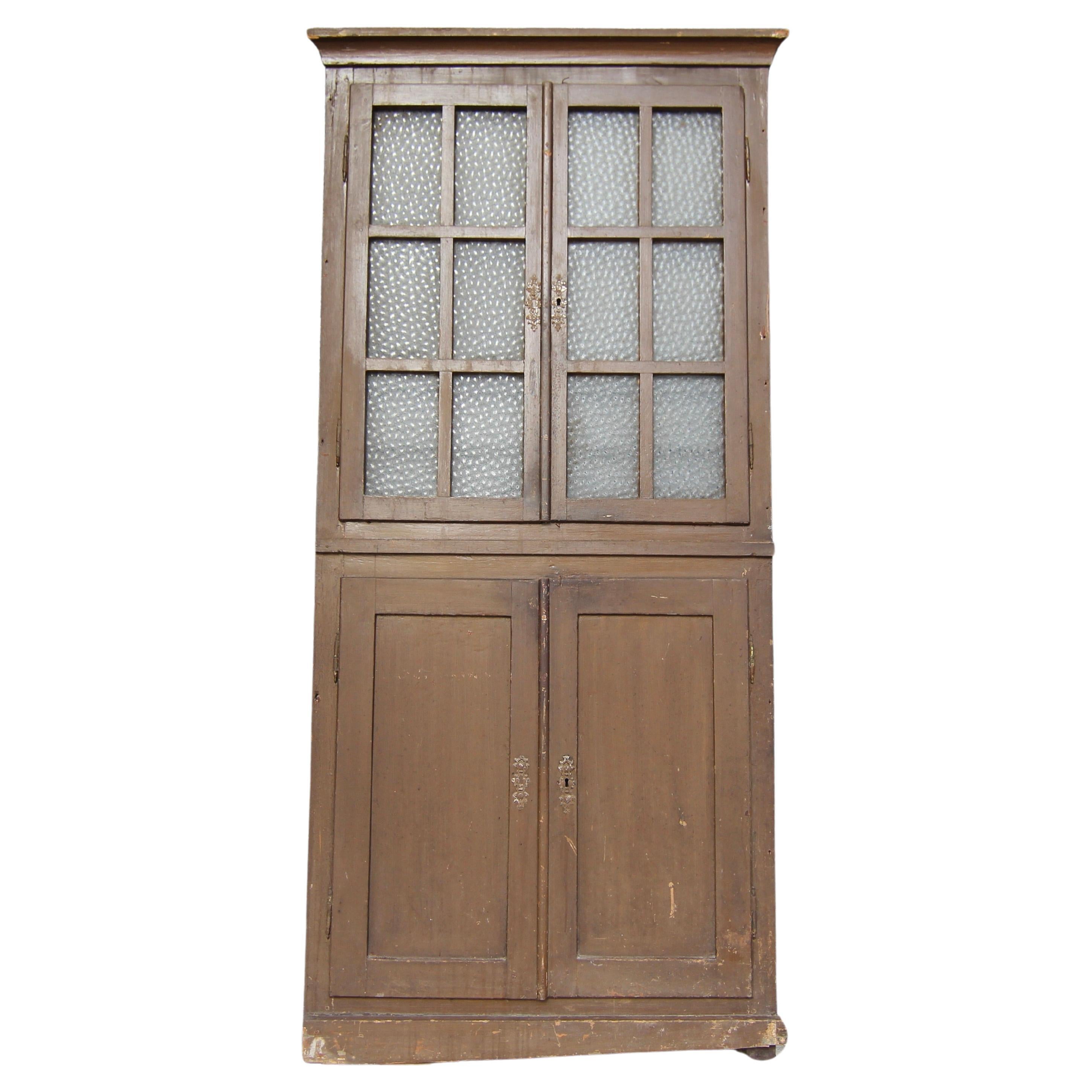 19th Century German Wall Cabinet Facade