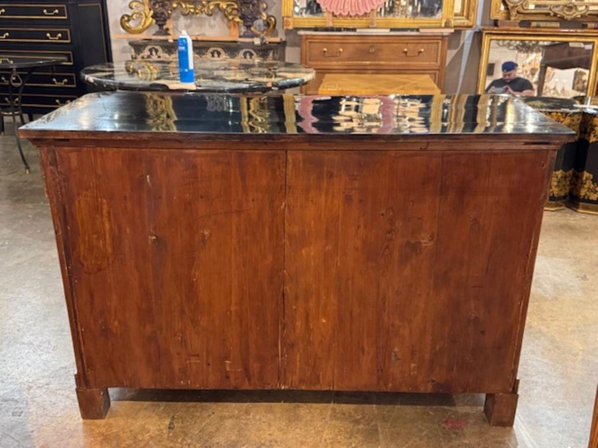 19th Century German Walnut and Black Lacquered Biedermeier Commode For Sale 1