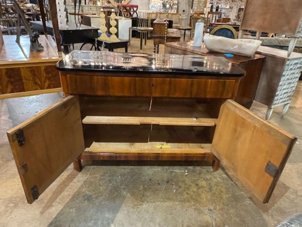 19th Century German Walnut and Black Lacquered Biedermeier Commode For Sale 3