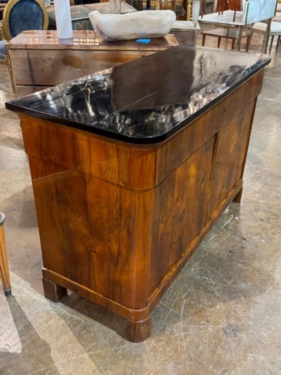 19th Century German Walnut and Black Lacquered Biedermeier Commode For Sale 4