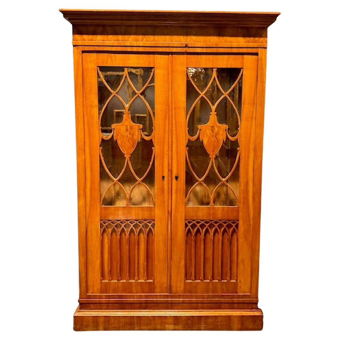 19th Century German Walnut Biedermeier Cabinet