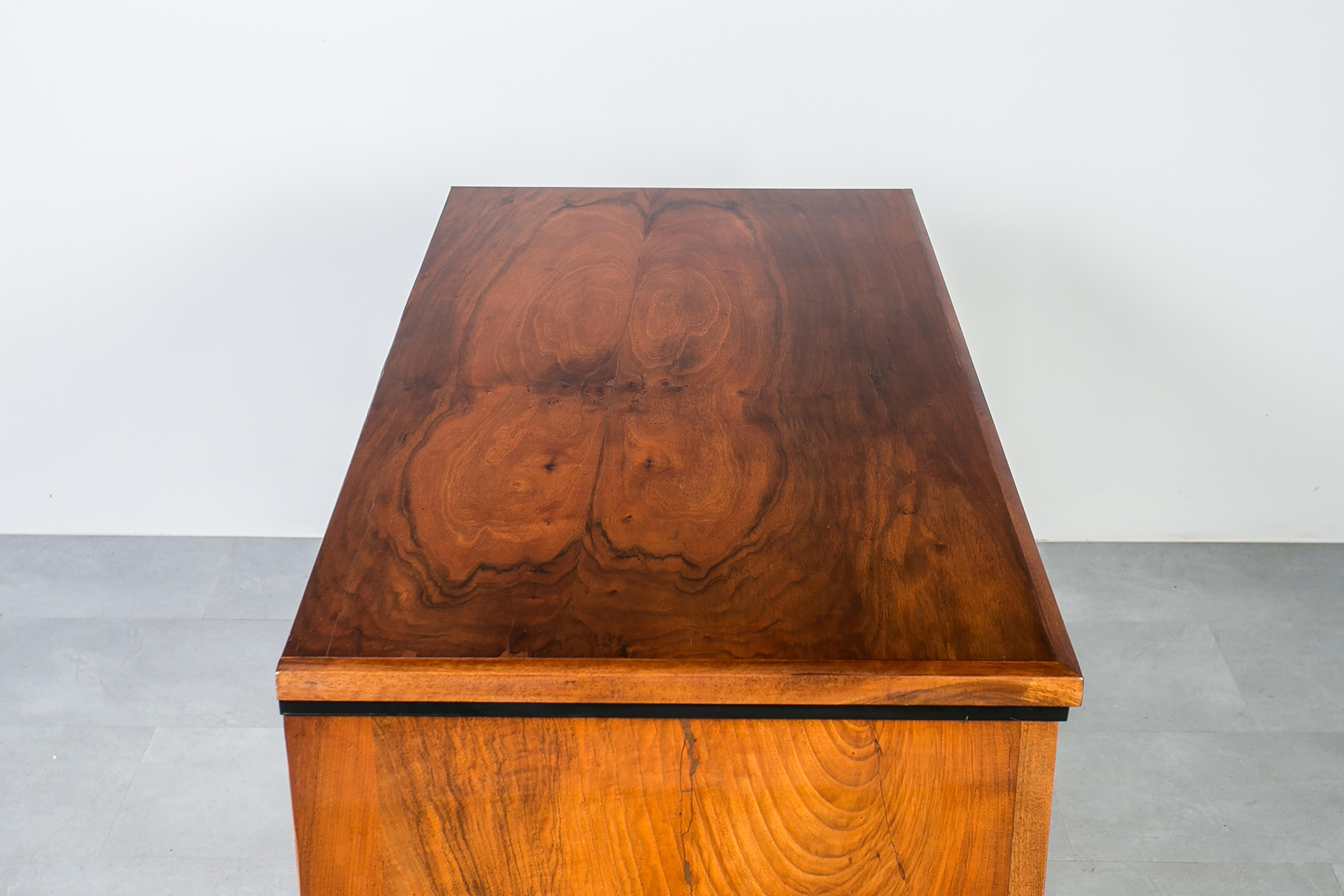 Cassettiera in noce tedesca del XIX secolo, completamente restaurata, polacco francese in vendita 4