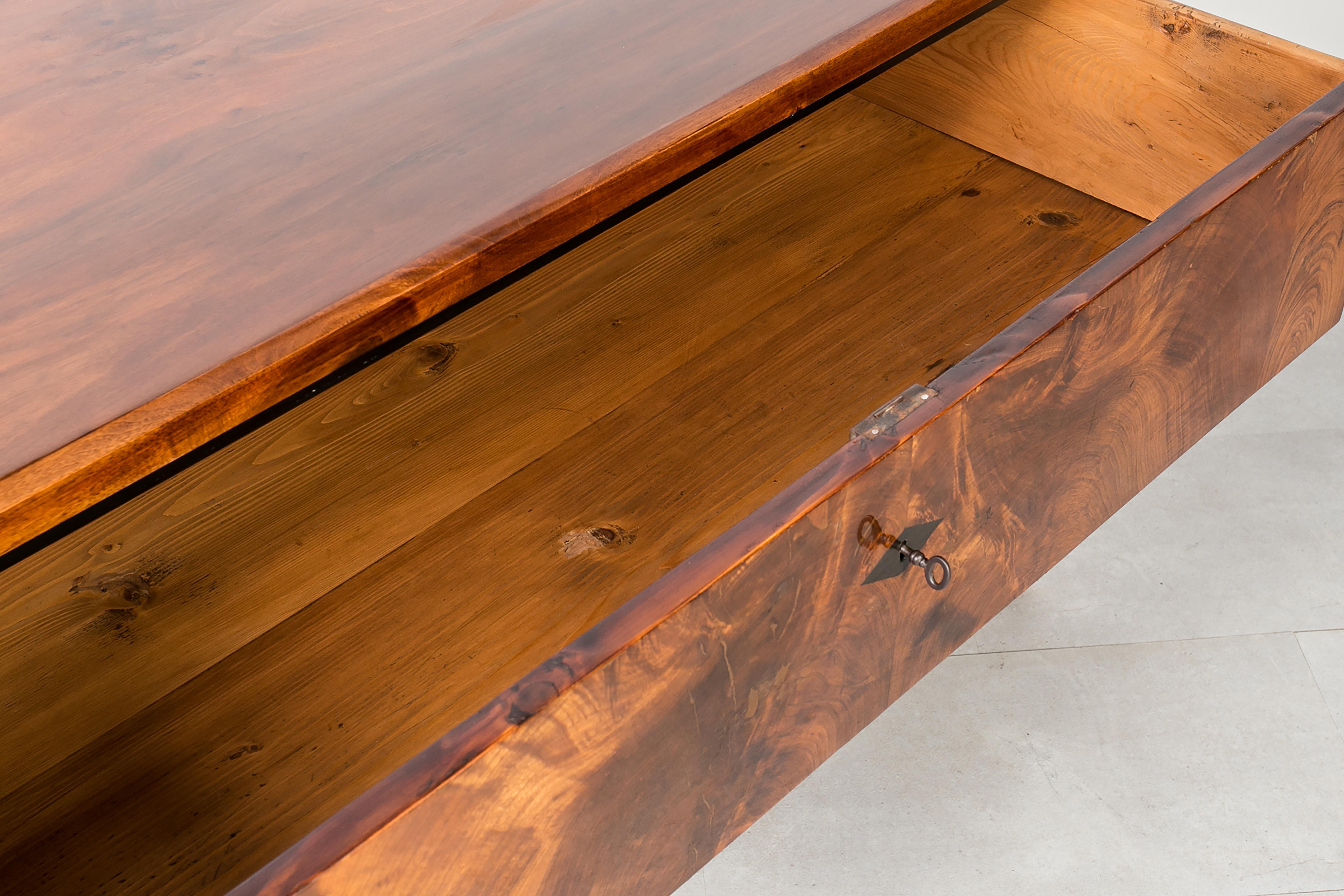 Cassettiera in noce tedesca del XIX secolo, completamente restaurata, polacco francese in vendita 2