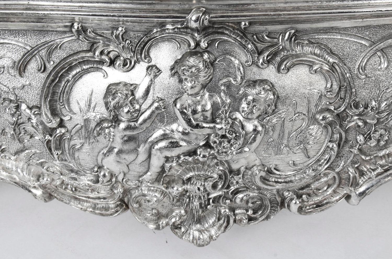 19th Century German WMF Silver Plated Casket / Jewelry Box 9