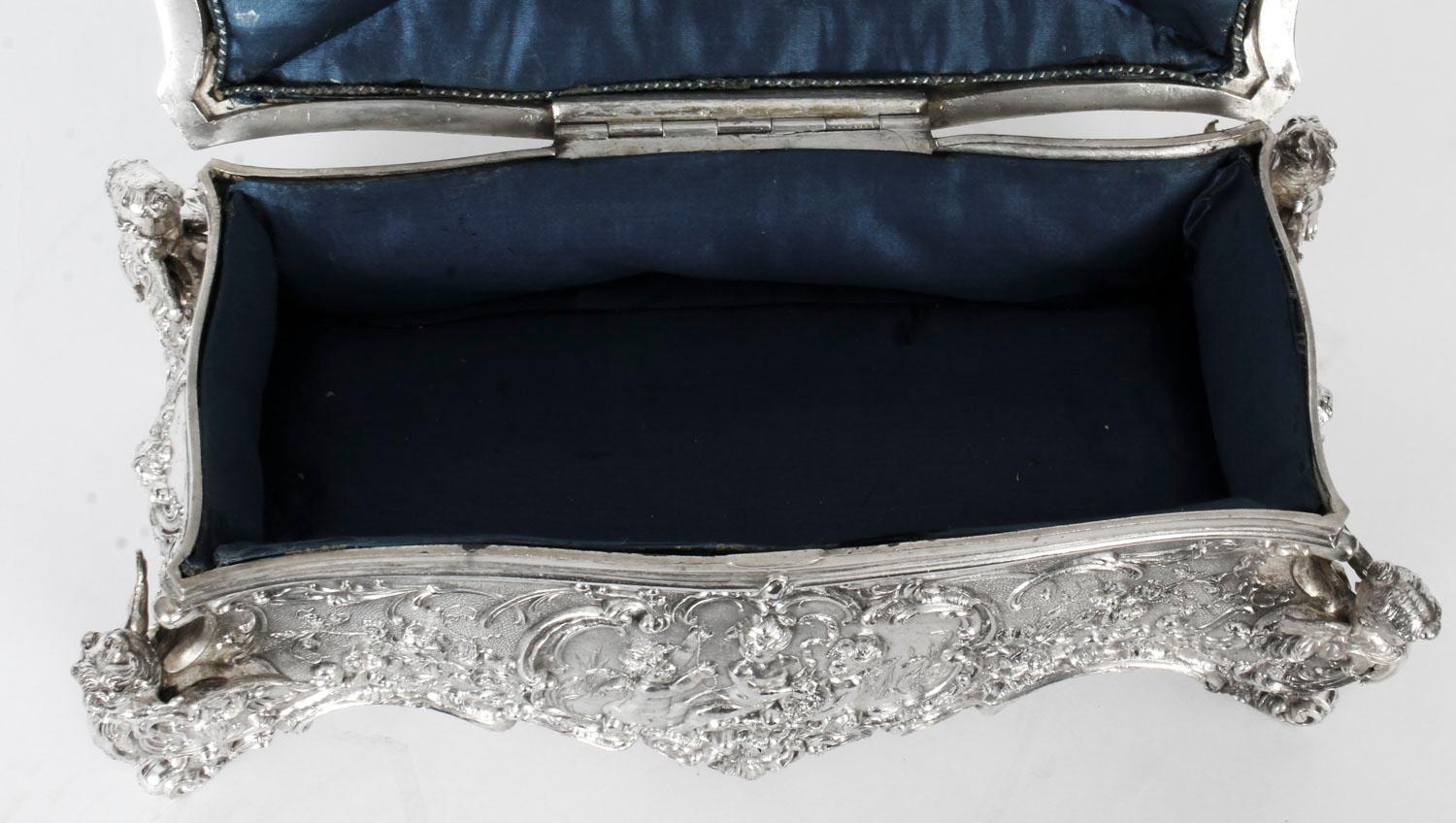 19th Century German WMF Silver Plated Casket / Jewelry Box 2