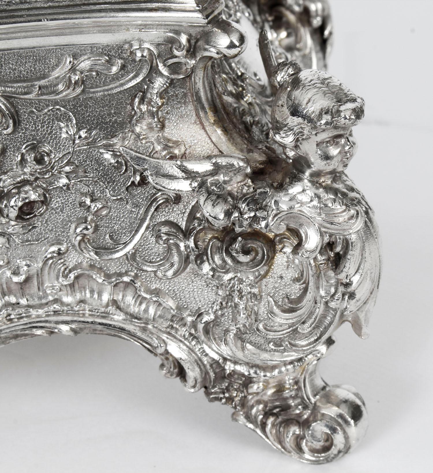 19th Century German WMF Silver Plated Casket / Jewelry Box 4