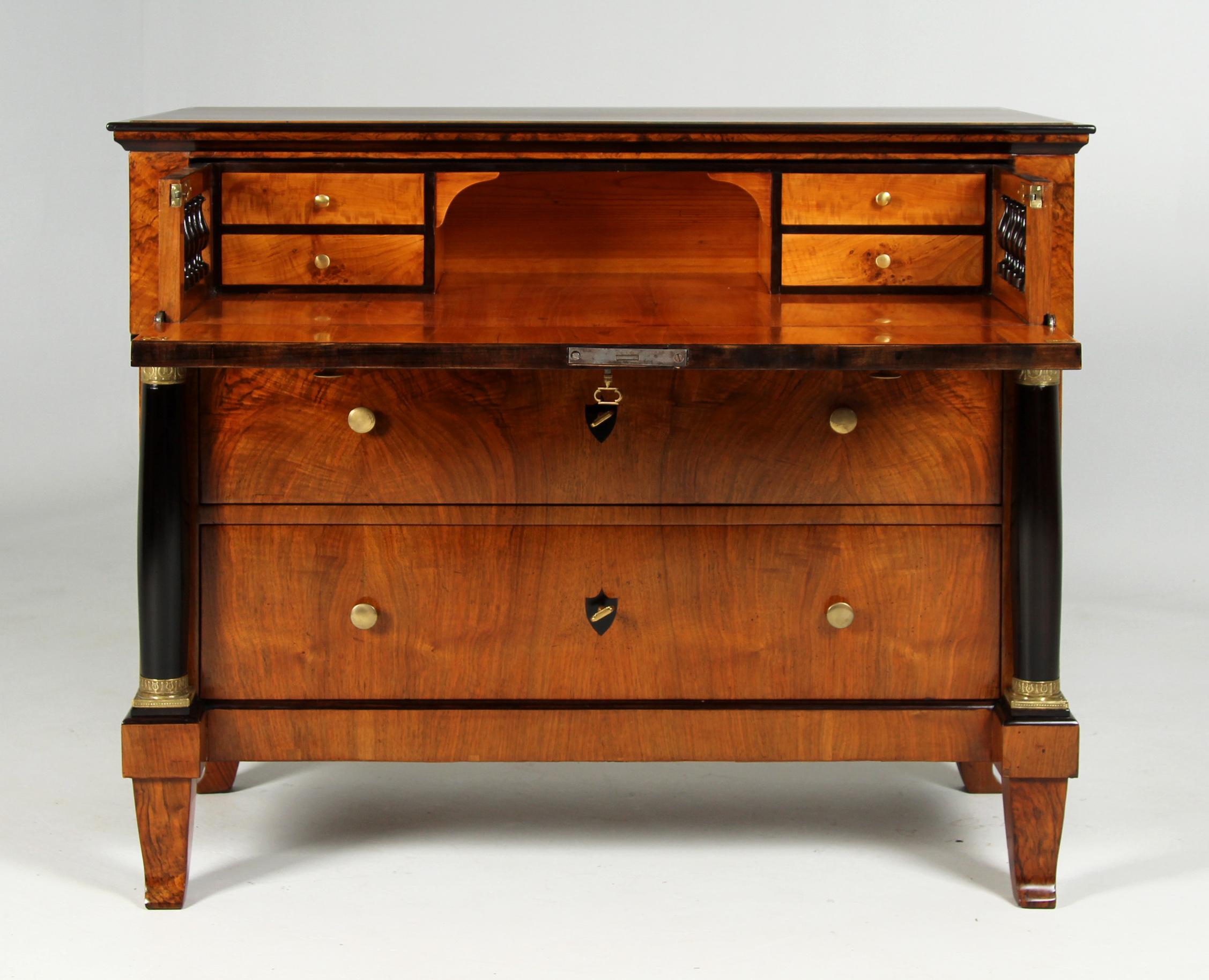 Tedesco Scrivania tedesca del XIX secolo, Biedermeier Secretaire, circa 1825 in vendita