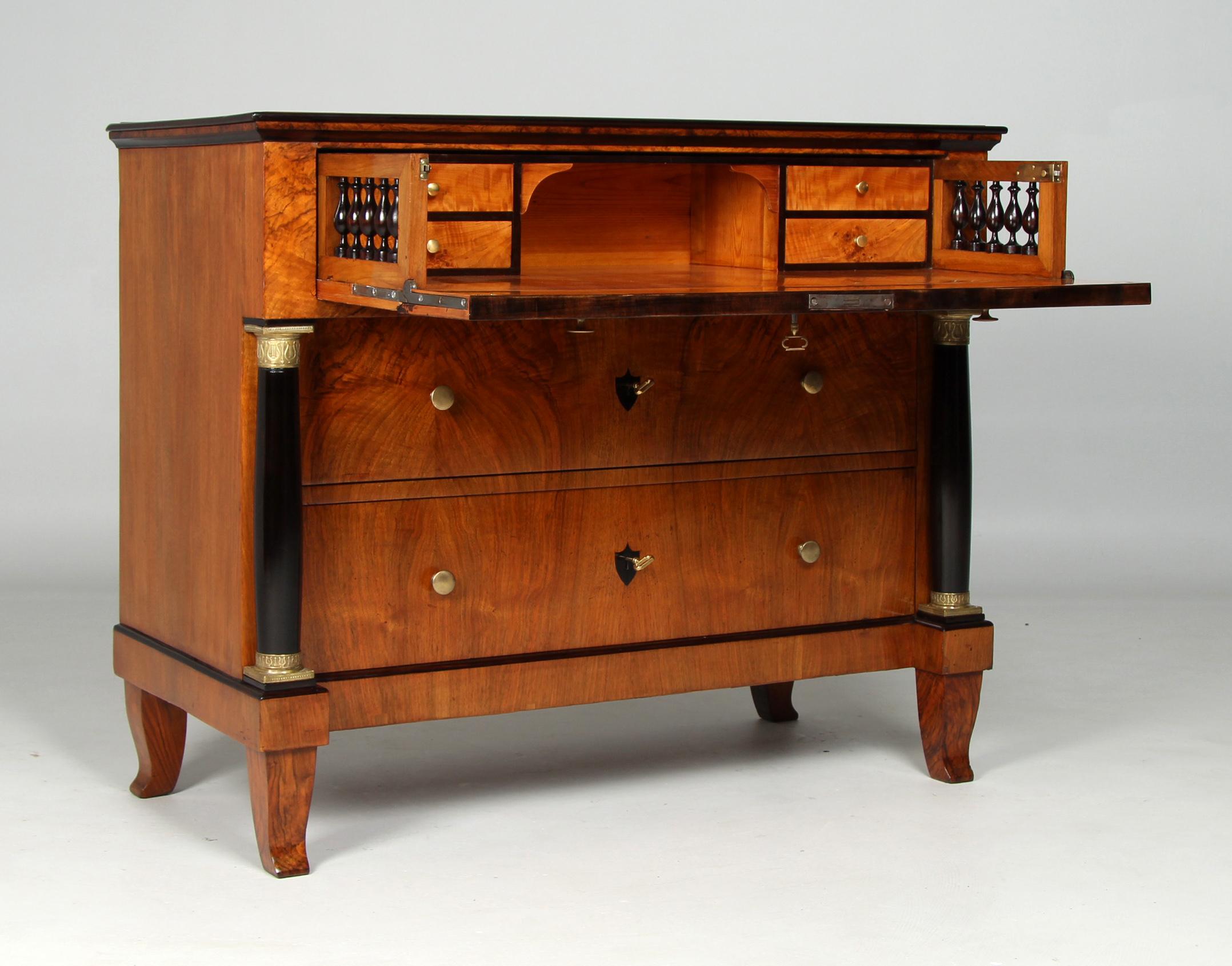 Scrivania tedesca del XIX secolo, Biedermeier Secretaire, circa 1825 In condizioni buone in vendita a Greven, DE