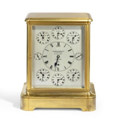19th Century Giant English Four Glass Table Regulator Clock by Lund & Blockley