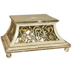 19th Century Gilded and Painted Wood Pedestal