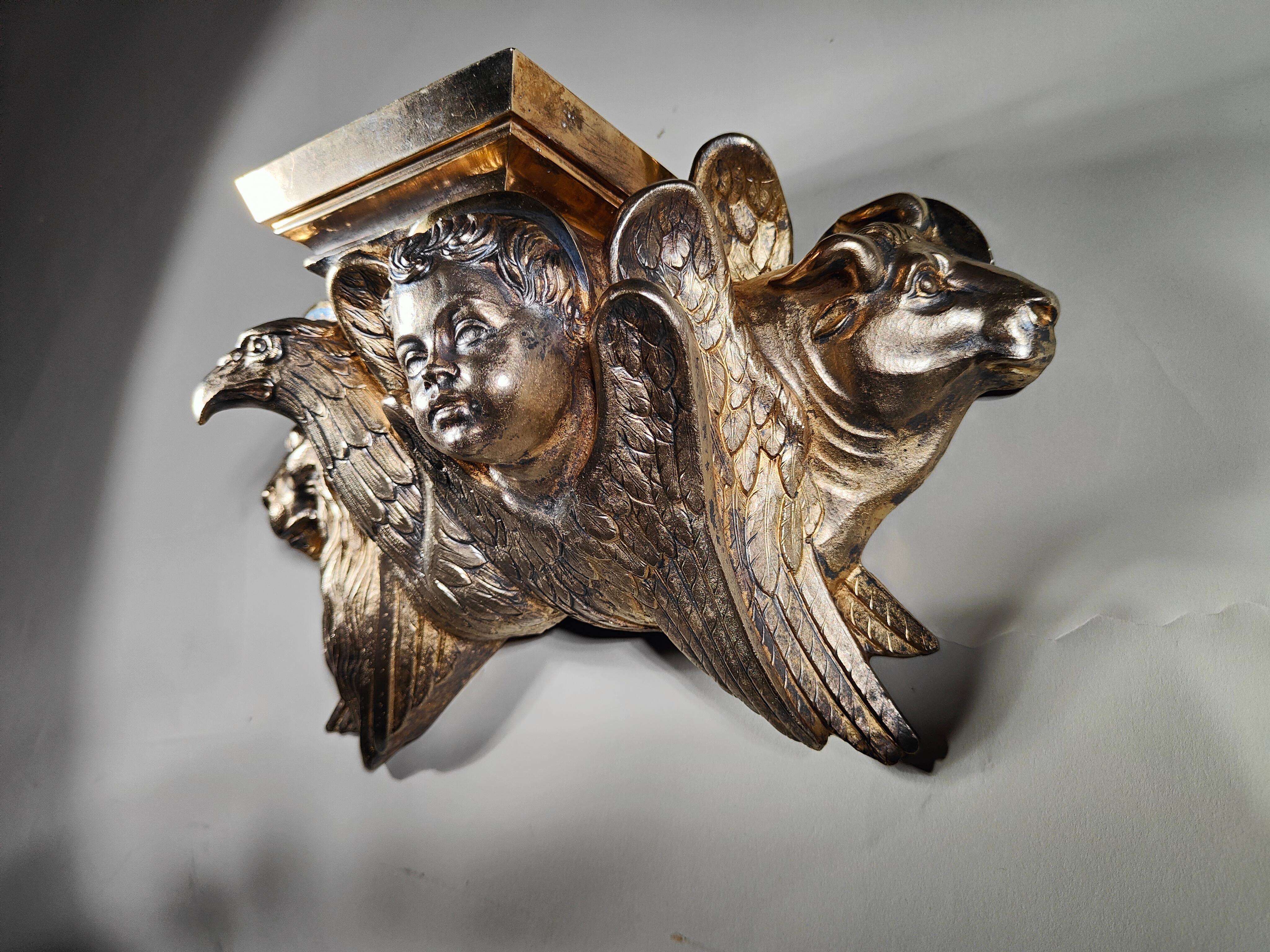 19th Century Gilded Bronze Pedestal For Sale 6