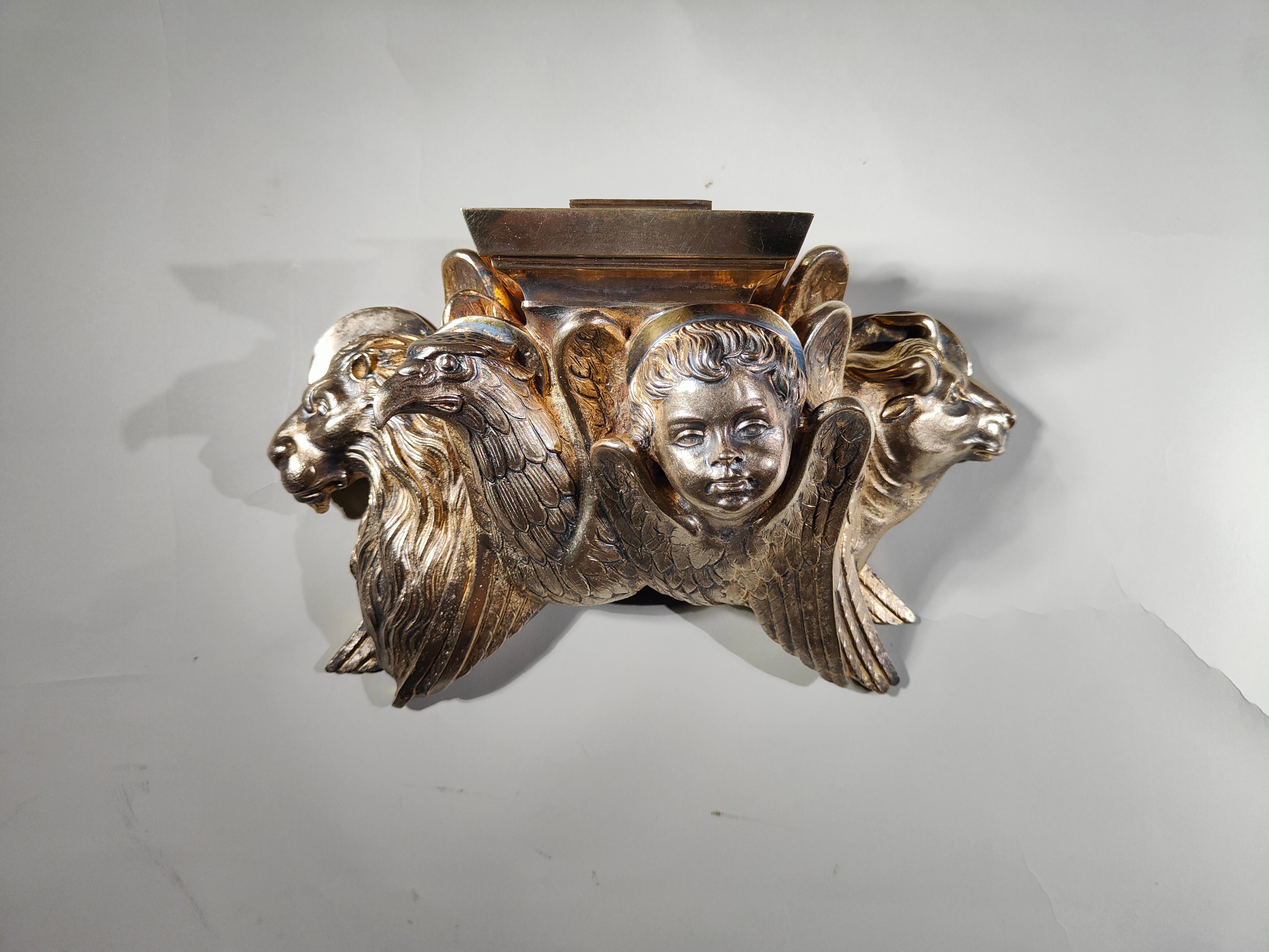 19th Century Gilded Bronze Pedestal For Sale 2