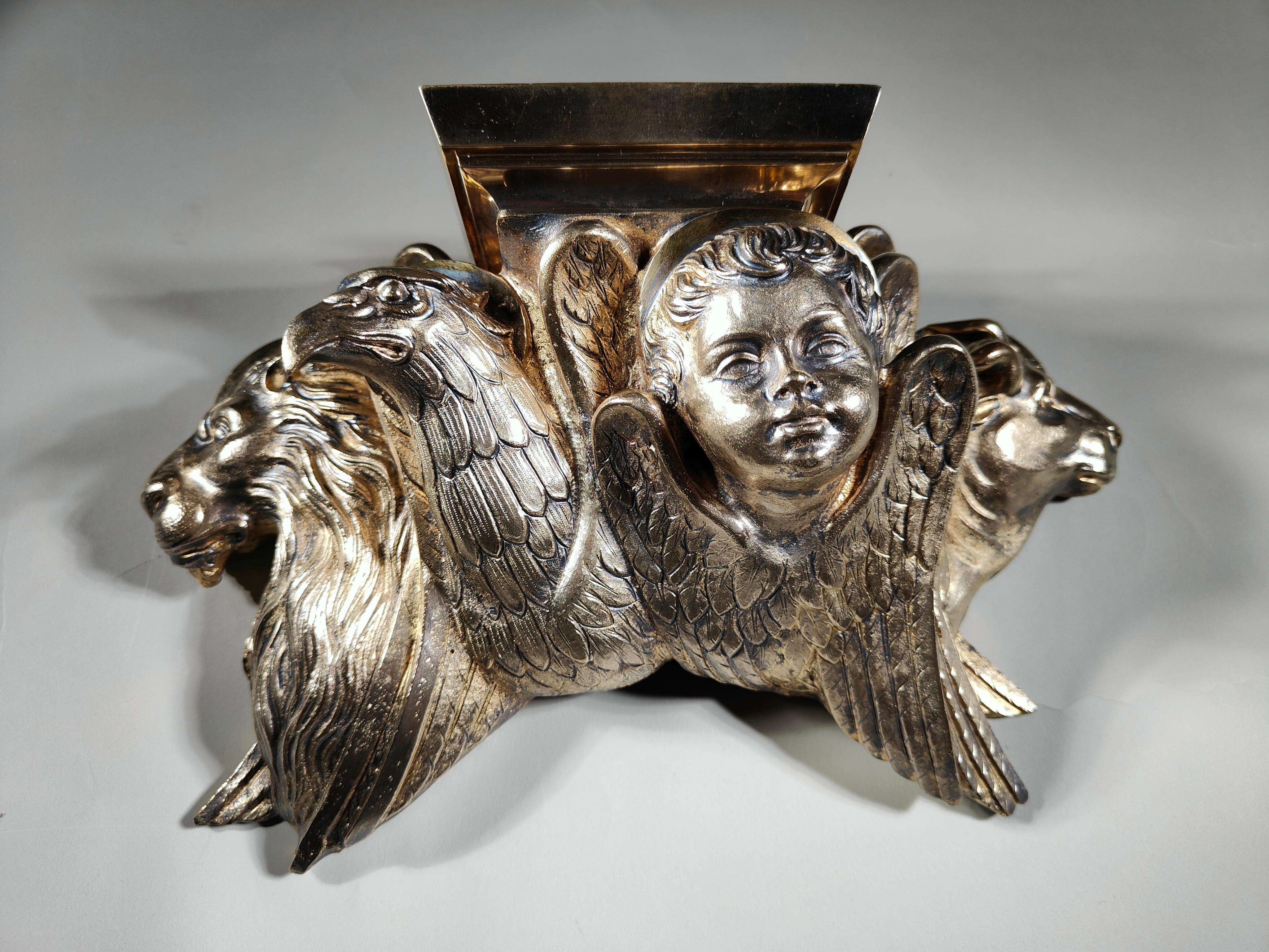 19th Century Gilded Bronze Pedestal For Sale 5