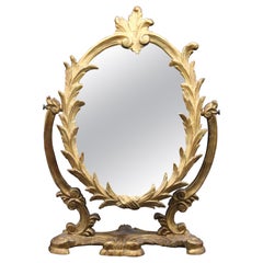 19th Century Gilded Carved Table Mirror 19th Century Gilded Carved Table Mirror