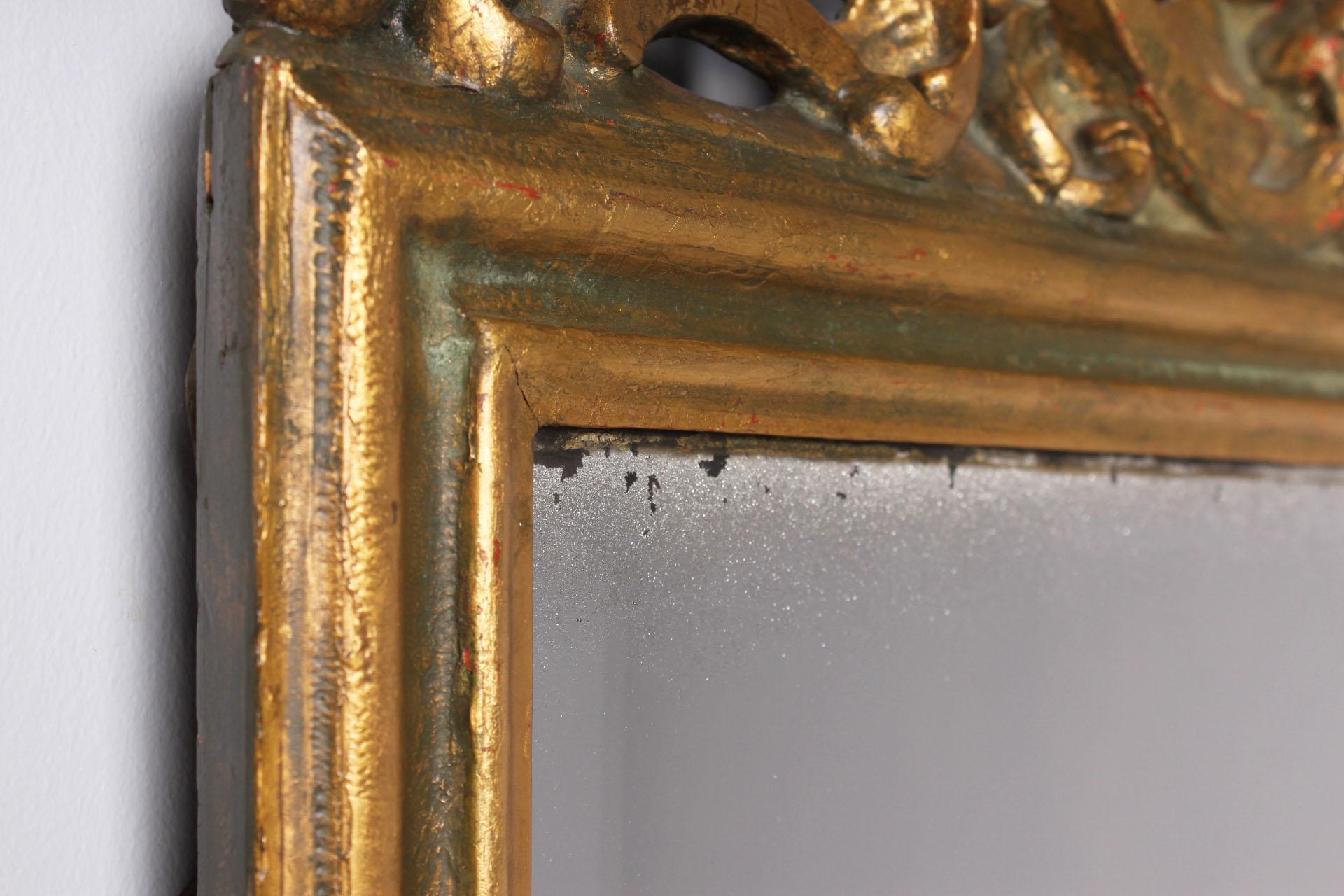 Wood 19th Century Gilded Mirror, Baroque Style, Germany, circa 1860