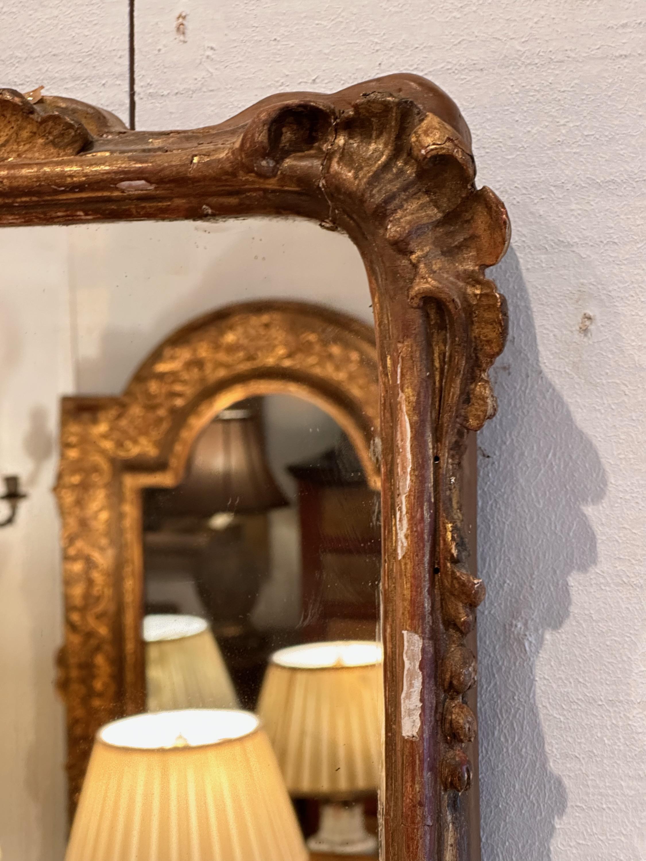 19th Century Gilded Mirror In Good Condition In Charlottesville, VA