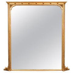 19th Century Gilded Overmantle wall Mirror