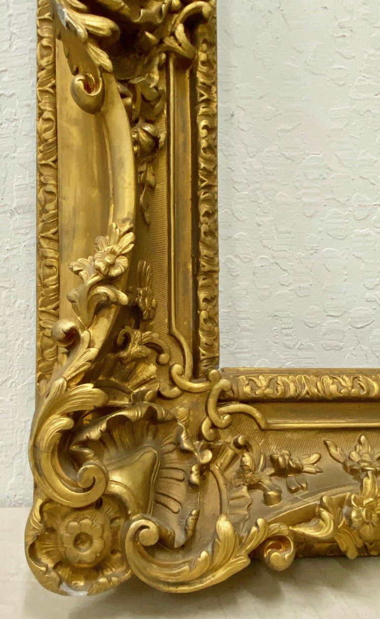 19th Century Gilded and Sculpted Gesso Frame at 1stDibs