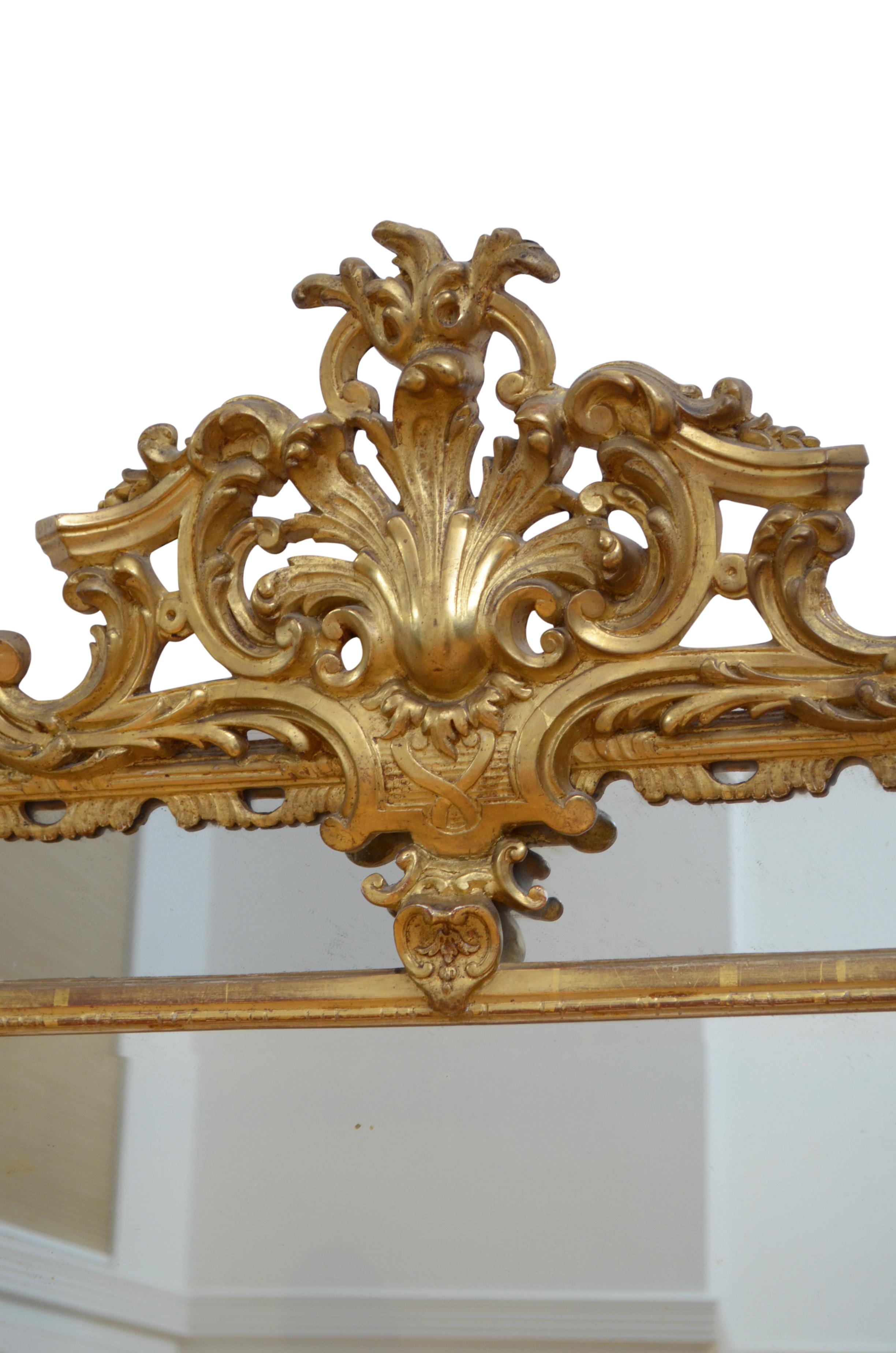 Rococo 19th Century Gilded Wall Mirror